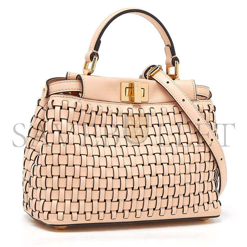 F**di mini peekaboo woven handle bag (24*18.5*10.5cm)